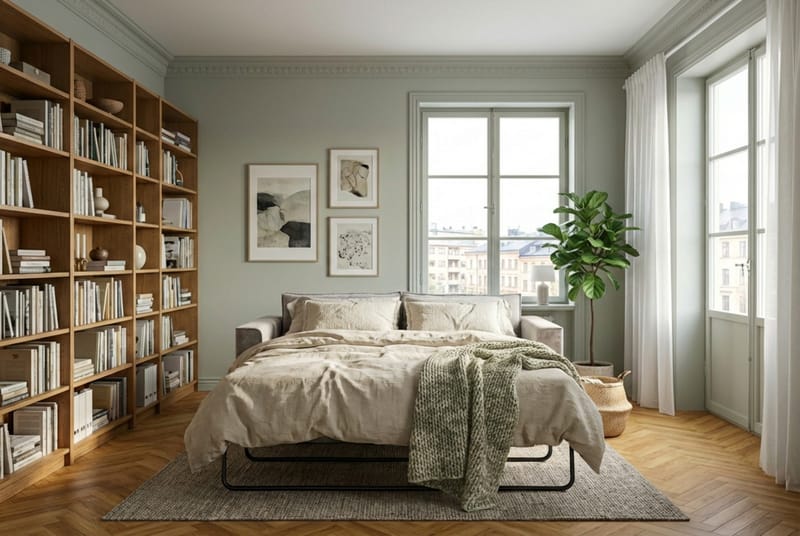 Travstad 3-sits Bäddsoffa i Chenille frammåtbäddad - Grå - Möbler - Soffa - Bäddsoffa - Framåtbäddad bäddsoffa