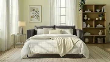 Travstad 3-sits Bäddsoffa i Chenille - Grå - Möbler - Soffa - Bäddsoffa - Framåtbäddad bäddsoffa