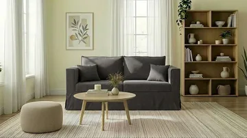 Travstad 3-sits Bäddsoffa i Chenille - Grå - Möbler - Soffa - Bäddsoffa - 3 sits bäddsoffa