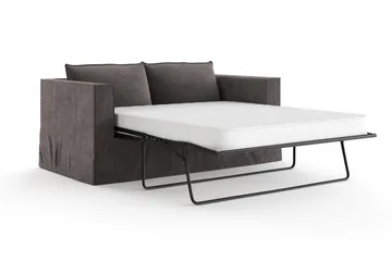 Travstad 3-sits Bäddsoffa i Chenille - Grå - Möbler - Soffa - Bäddsoffa - Framåtbäddad bäddsoffa