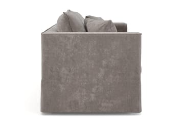 Travstad 3-sits Bäddsoffa med HVILA Bäddmadrass 140x200 cm Memoryskum med Tvättbar klädsel - Grå - Möbler - Soffa - Bäddsoffa - Framåtbäddad bäddsoffa