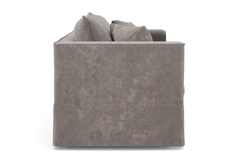 Travstad 3-sits Bäddsoffa med HVILA Bäddmadrass 140x200 cm Memoryskum med Tvättbar klädsel - Grå - Möbler - Soffa - Bäddsoffa - Framåtbäddad bäddsoffa
