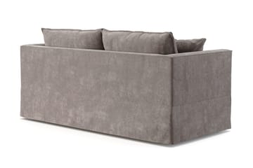 Travstad 3-sits Bäddsoffa med HVILA Bäddmadrass 140x200 cm Memoryskum med Tvättbar klädsel - Grå - Möbler - Soffa - Bäddsoffa - Framåtbäddad bäddsoffa