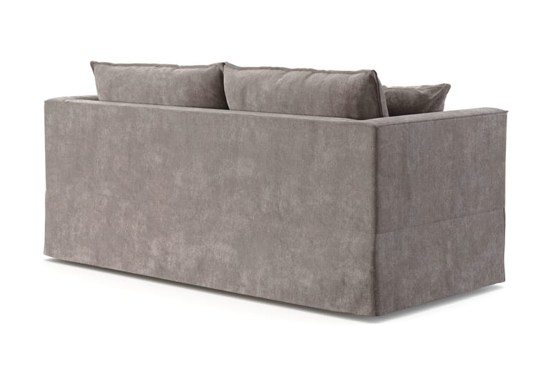 Travstad 3-sits Bäddsoffa med HVILA Bäddmadrass 140x200 cm Memoryskum med Tvättbar klädsel - Grå - Möbler - Soffa - Bäddsoffa - Framåtbäddad bäddsoffa