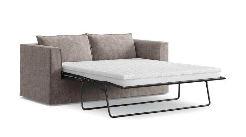 Travstad 3-sits Bäddsoffa med HVILA Bäddmadrass 140x200 cm Memoryskum med Tvättbar klädsel - Grå - Möbler - Soffa - Bäddsoffa - Framåtbäddad bäddsoffa