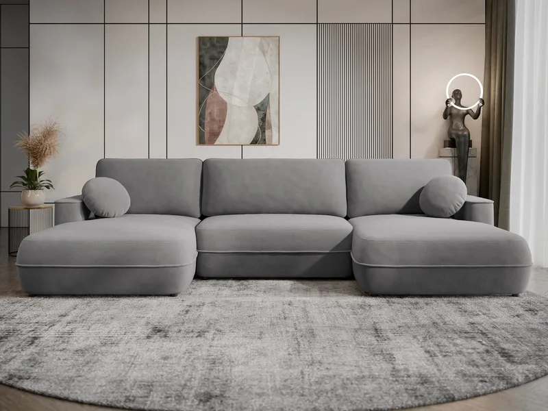 Uppland Bäddsoffa Dubbeldivan 5-sits - Grå - Möbler - Soffa - Bäddsoffa - U bäddsoffa