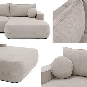 Uppland Bäddsoffa Dubbeldivan 5-sits - Ljusgrå - Möbler - Soffa - Bäddsoffa - U bäddsoffa
