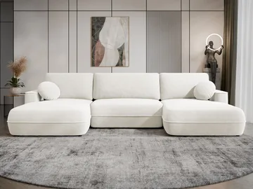 Uppland Bäddsoffa Dubbeldivan 5-sits - Vit - Möbler - Soffa - Bäddsoffa - U bäddsoffa