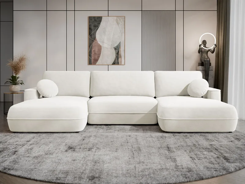 Uppland Bäddsoffa Dubbeldivan 5-sits - Vit - Möbler - Soffa - Bäddsoffa - U bäddsoffa