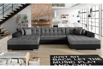 Ventolia Hörnbäddsoffa Universal - Grå/Svart - Möbler - Soffa - Bäddsoffa - U bäddsoffa