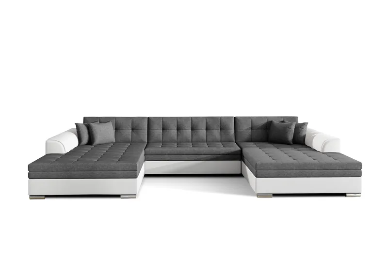 Ventolia Hörnbäddsoffa Universal, Grå/Vit