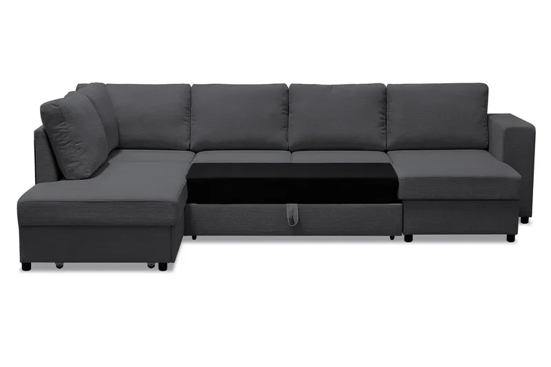 Verona U-bäddsoffa med Divan Höger - Mörkgrå - Möbler - Soffa - Bäddsoffa - Bäddsoffa divan