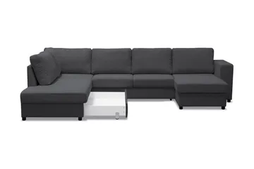 Verona U-bäddsoffa med Divan Höger - Mörkgrå - Möbler - Soffa - Bäddsoffa - Bäddsoffa divan