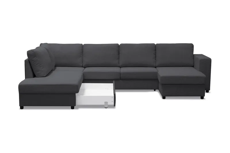 Verona U-bäddsoffa med Divan Höger - Mörkgrå - Möbler - Soffa - Bäddsoffa - Bäddsoffa divan