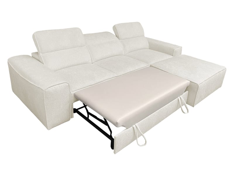 Vitoran 3-sits Bäddsoffa med Divan Högervänd - Ljusgrå - Möbler - Soffa - Bäddsoffa - Framåtbäddad bäddsoffa