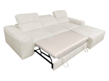 Vitoran 3-sits Bäddsoffa med Divan Vänstervänd - Beige - Möbler - Soffa - Bäddsoffa - Framåtbäddad bäddsoffa
