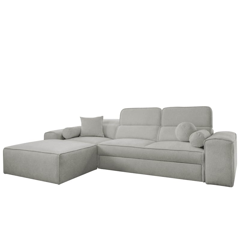 Vitoran 3-sits Bäddsoffa med Divan Vänstervänd - Ljusgrå - Möbler - Soffa - Bäddsoffa - Framåtbäddad bäddsoffa