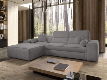 Vitoran 3-sits Bäddsoffa med Divan Vänstervänd - Mörkgrå - Möbler - Soffa - Bäddsoffa - Framåtbäddad bäddsoffa