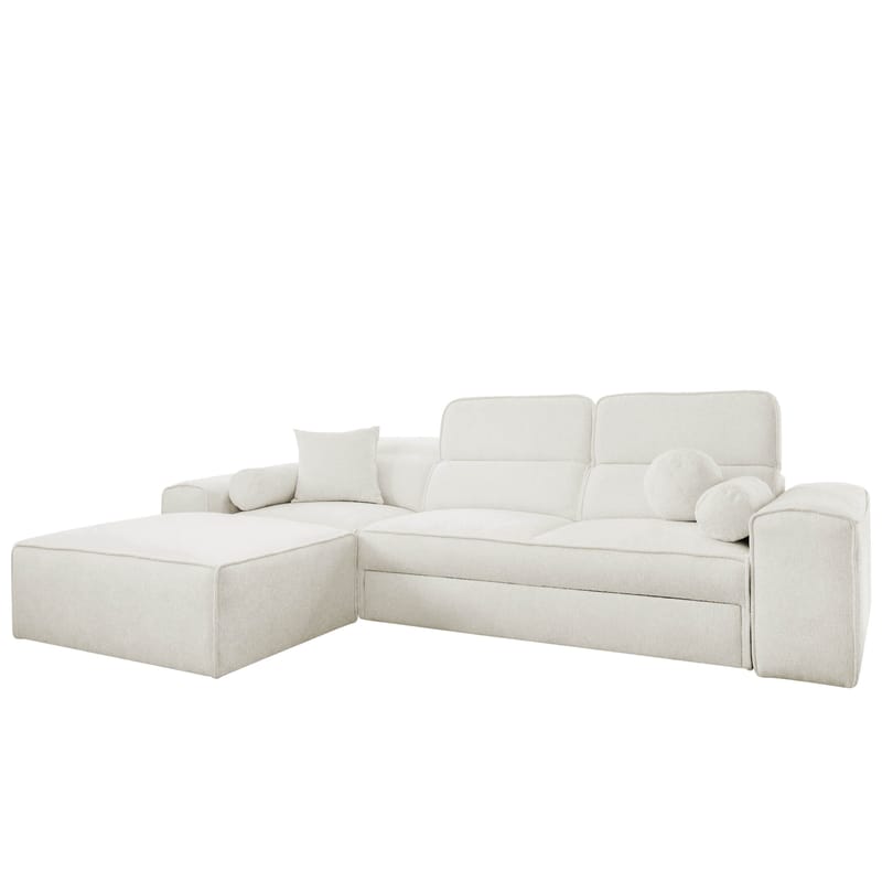 Vitoran 3-sits Bäddsoffa med Divan Vänstervänd - Vit - Möbler - Soffa - Bäddsoffa - Framåtbäddad bäddsoffa