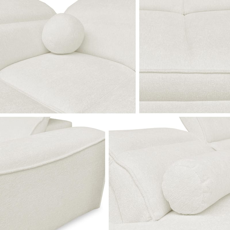 Vitoran 3-sits Bäddsoffa med Schäslong Högervänd - beige - Möbler - Soffa - Bäddsoffa - Hörnbäddsoffa