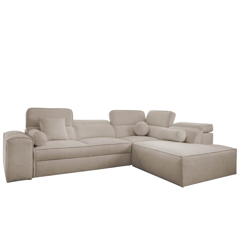 Vitoran 3-sits Bäddsoffa med Schäslong Högervänd, beige