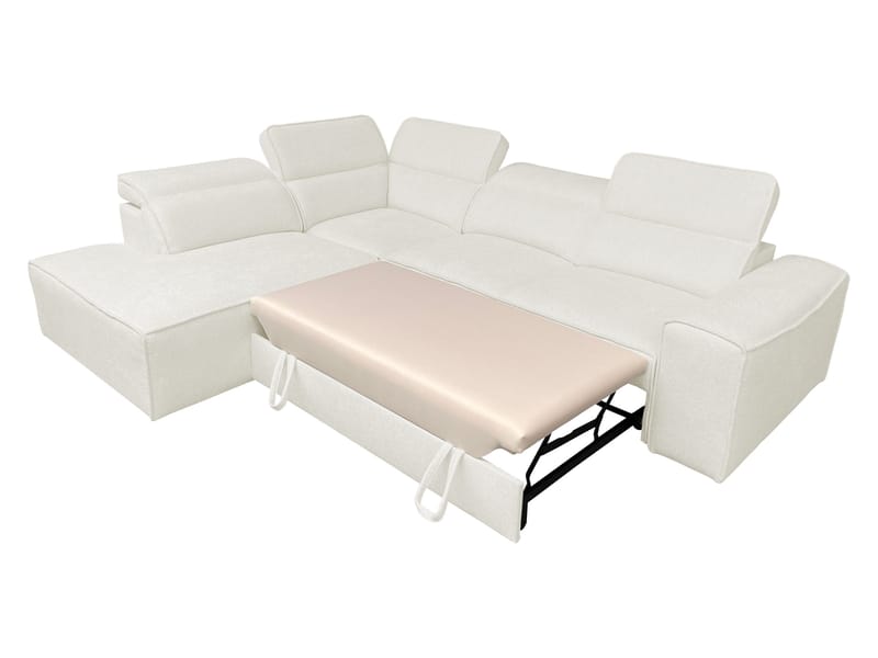 Vitoran 3-sits Bäddsoffa med Schäslong Högervänd - beige - Möbler - Soffa - Bäddsoffa - Hörnbäddsoffa