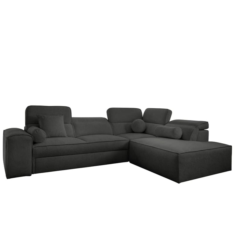 Vitoran 3-sits Bäddsoffa med Schäslong Högervänd - svart - Möbler - Soffa - Bäddsoffa - Hörnbäddsoffa