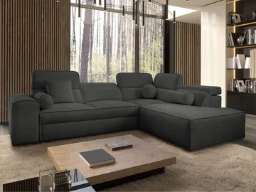 Vitoran 3-sits Bäddsoffa med Schäslong Högervänd - svart - Möbler - Soffa - Bäddsoffa - Hörnbäddsoffa