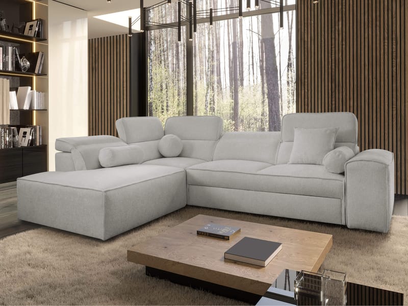 Vitoran 3-sits Bäddsoffa med Schäslong Vänstervänd - ljusgrå - Möbler - Soffa - Bäddsoffa - Hörnbäddsoffa