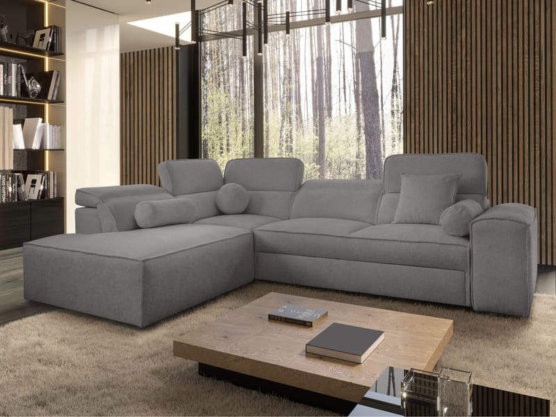 Vitoran 3-sits Bäddsoffa med Schäslong Vänstervänd - mörkgrå - Möbler - Soffa - Bäddsoffa - Hörnbäddsoffa