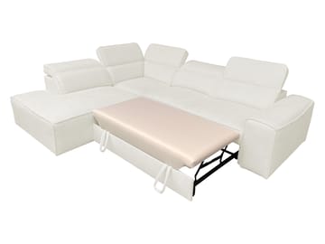 Vitoran 3-sits Bäddsoffa med Schäslong Vänstervänd - vit - Möbler - Soffa - Bäddsoffa - Hörnbäddsoffa