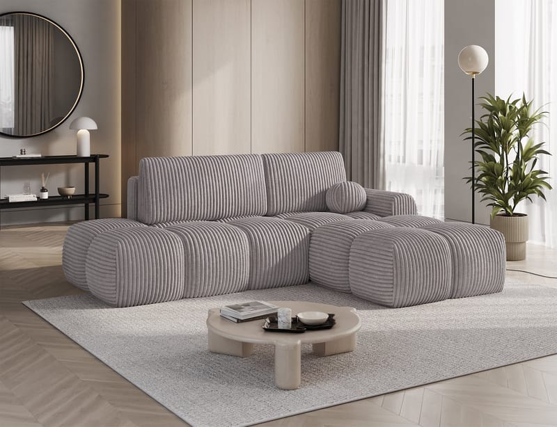 Vittario 3-sits Bubblig Bäddsoffa med Divan och förvaring Höger - Modullo 03 - Möbler - Soffa - Bäddsoffa - Bäddsoffa divan