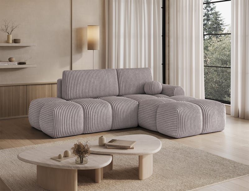 Vittario 3-sits Bubblig Bäddsoffa med Divan och förvaring Höger - Modullo 03 - Möbler - Soffa - Bäddsoffa - Bäddsoffa divan