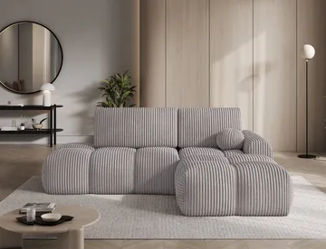 Vittario 3-sits Bubblig Bäddsoffa med Divan och förvaring Höger - Modullo 03 - Möbler - Soffa - Bäddsoffa - Bäddsoffa divan