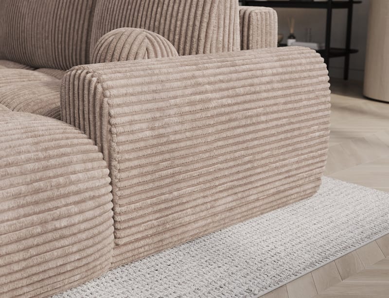 Vittario 3-sits Bubblig Bäddsoffa med Divan och förvaring Höger - Modullo 20 - Möbler - Soffa - Bäddsoffa - Hörnbäddsoffa