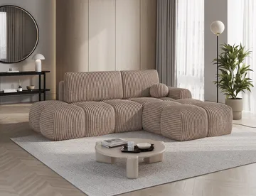 Vittario 3-sits Bubblig Bäddsoffa med Divan och förvaring Höger - Modullo 20 - Möbler - Soffa - Bäddsoffa - Hörnbäddsoffa