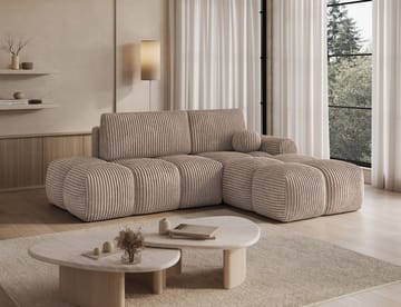 Vittario 3-sits Bubblig Bäddsoffa med Divan och förvaring Höger - Modullo 20 - Möbler - Soffa - Bäddsoffa - Hörnbäddsoffa