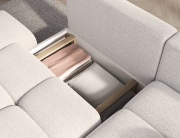 Vittario 3-sits Bubblig Bäddsoffa med Divan och förvaring Höger - Royal 01 - Möbler - Soffa - Bäddsoffa - Hörnbäddsoffa