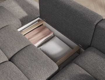 Vittario 3-sits Bubblig Bäddsoffa med Divan och förvaring Höger - Royal 04 - Möbler - Soffa - Bäddsoffa - Hörnbäddsoffa