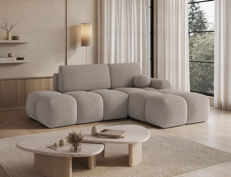 Vittario 3-sits Bubblig Bäddsoffa med Divan och förvaring Höger - Royal 18 - Möbler - Soffa - Bäddsoffa - Hörnbäddsoffa