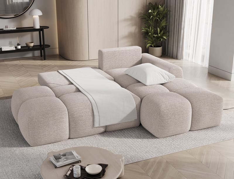 Vittario 3-sits Bubblig Bäddsoffa med Divan och förvaring Höger - Royal 18 - Möbler - Soffa - Bäddsoffa - Hörnbäddsoffa