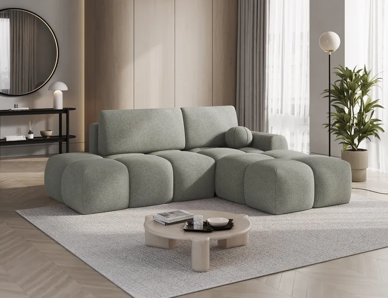 Vittario 3-sits Bubblig Bäddsoffa med Divan och förvaring Höger - Xillar 100 - Möbler - Soffa - Bäddsoffa - Bäddsoffa längsbäddad