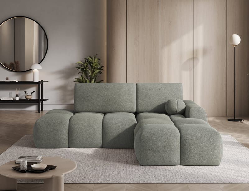 Vittario 3-sits Bubblig Bäddsoffa med Divan och förvaring Höger - Xillar 100 - Möbler - Soffa - Bäddsoffa - Bäddsoffa längsbäddad
