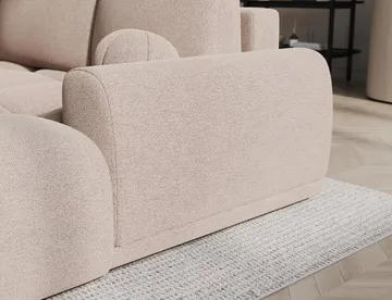 Vittario 3-sits Bubblig Bäddsoffa med Divan och förvaring Höger - Xillar 20 - Möbler - Soffa - Bäddsoffa - Hörnbäddsoffa