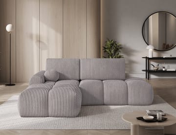 Vittario 3-sits Bubblig Bäddsoffa med Divan och förvaring Vänster - Modullo 03 - Möbler - Soffa - Bäddsoffa - Bäddsoffa längsbäddad