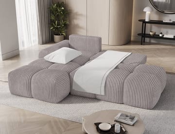 Vittario 3-sits Bubblig Bäddsoffa med Divan och förvaring Vänster - Modullo 03 - Möbler - Soffa - Bäddsoffa - Bäddsoffa längsbäddad