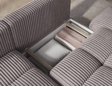 Vittario 3-sits Bubblig Bäddsoffa med Divan och förvaring Vänster - Modullo 03 - Möbler - Soffa - Bäddsoffa - Bäddsoffa längsbäddad