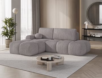 Vittario 3-sits Bubblig Bäddsoffa med Divan och förvaring Vänster - Modullo 03 - Möbler - Soffa - Bäddsoffa - Bäddsoffa längsbäddad