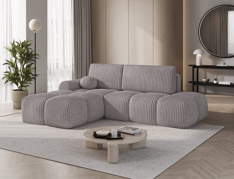 Vittario 3-sits Bubblig Bäddsoffa med Divan och förvaring Vänster - Modullo 03 - Möbler - Soffa - Bäddsoffa - Bäddsoffa längsbäddad