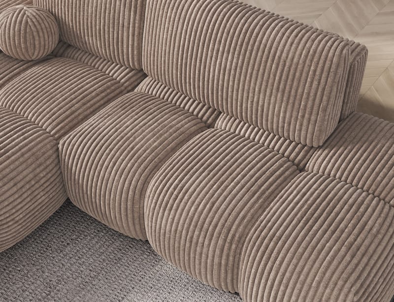 Vittario 3-sits Bubblig Bäddsoffa med Divan och förvaring Vänster - Modullo 20 - Möbler - Soffa - Bäddsoffa - Bäddsoffa divan
